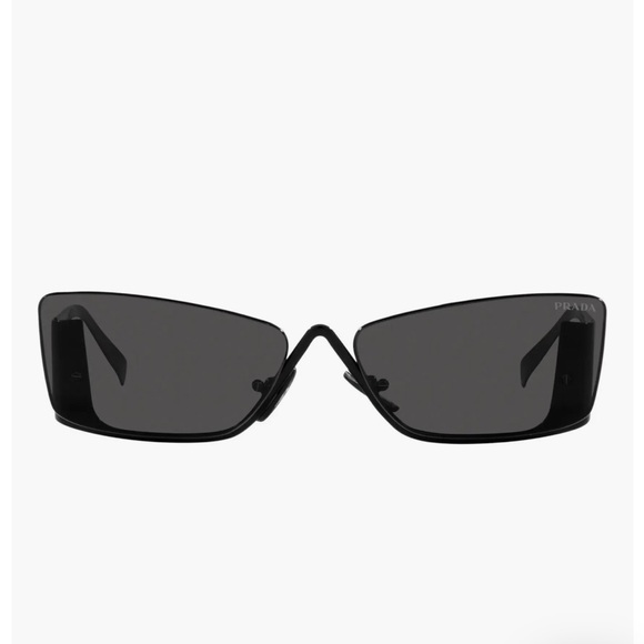 Authentic Brand New Prada Runway Butterfly Rectangular Sunglasses SPR 59Z Black - Picture 5 of 11